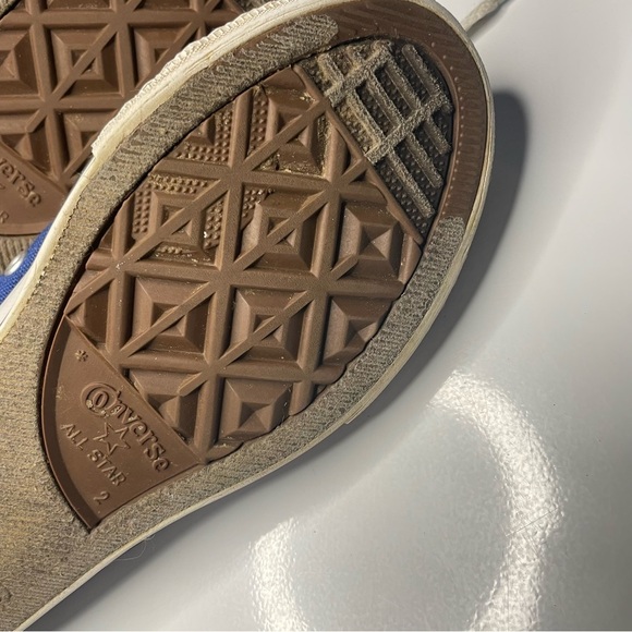 Converse All Star Low Tops Kids Size 2 Blue Shoes PRELOVED Chucks - Picture 10 of 15